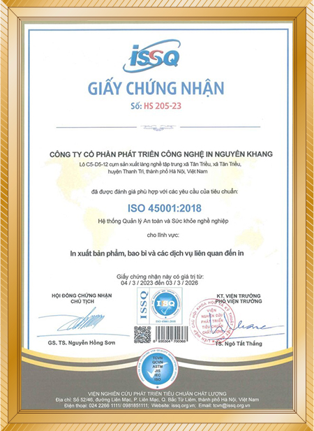 Công Ty Cổ Phần Phát Triển Công Nghệ In Nguyên Khang